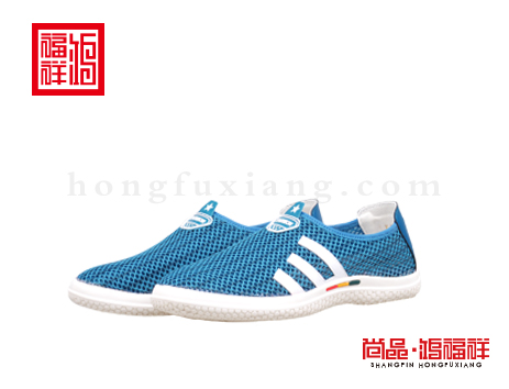 鸿福祥布鞋男鞋X252207绿色大网鞋