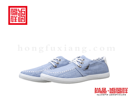 鸿福祥布鞋男鞋N252129灰色轻便鞋