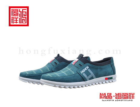 鸿福祥布鞋男鞋N152061绿色大众鞋