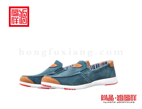 鸿福祥布鞋男鞋N252103绿色风尚鞋