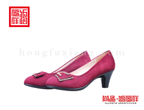 鸿福祥布鞋女鞋N252056红色时装鞋