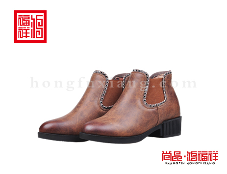 鸿福祥布鞋女鞋D152110卡其风尚鞋