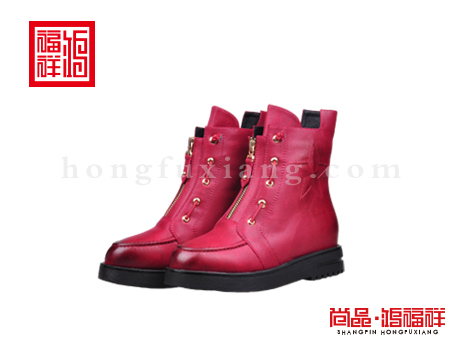 鸿福祥布鞋女鞋D152136红色风尚鞋