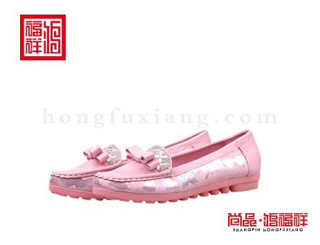鸿福祥布鞋女鞋N252092浅粉时装鞋