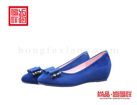 鸿福祥布鞋女鞋N251066蓝色时装鞋