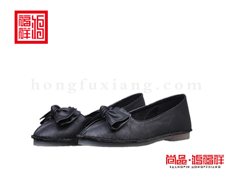 鸿福祥布鞋女鞋N261070黑色轻便鞋