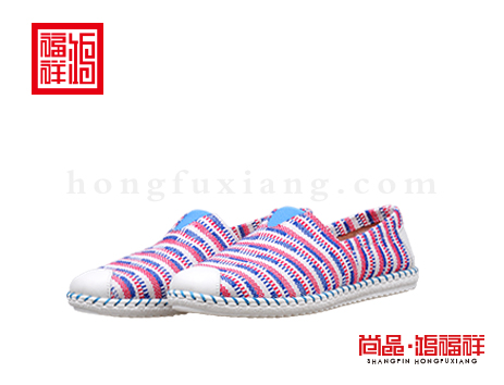 鸿福祥布鞋男鞋N262025红色时装鞋