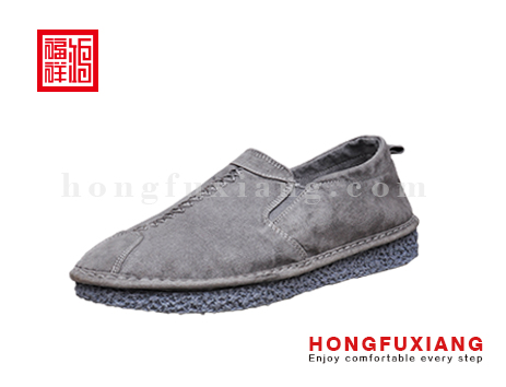 鸿福祥布鞋男鞋H5GZ81299灰色休闲系列